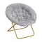 Flash Furniture GraySoft Gold Faux Fur Folding Saucer Chair FV-FMC-025-GY-SGD-GG - alternate 8